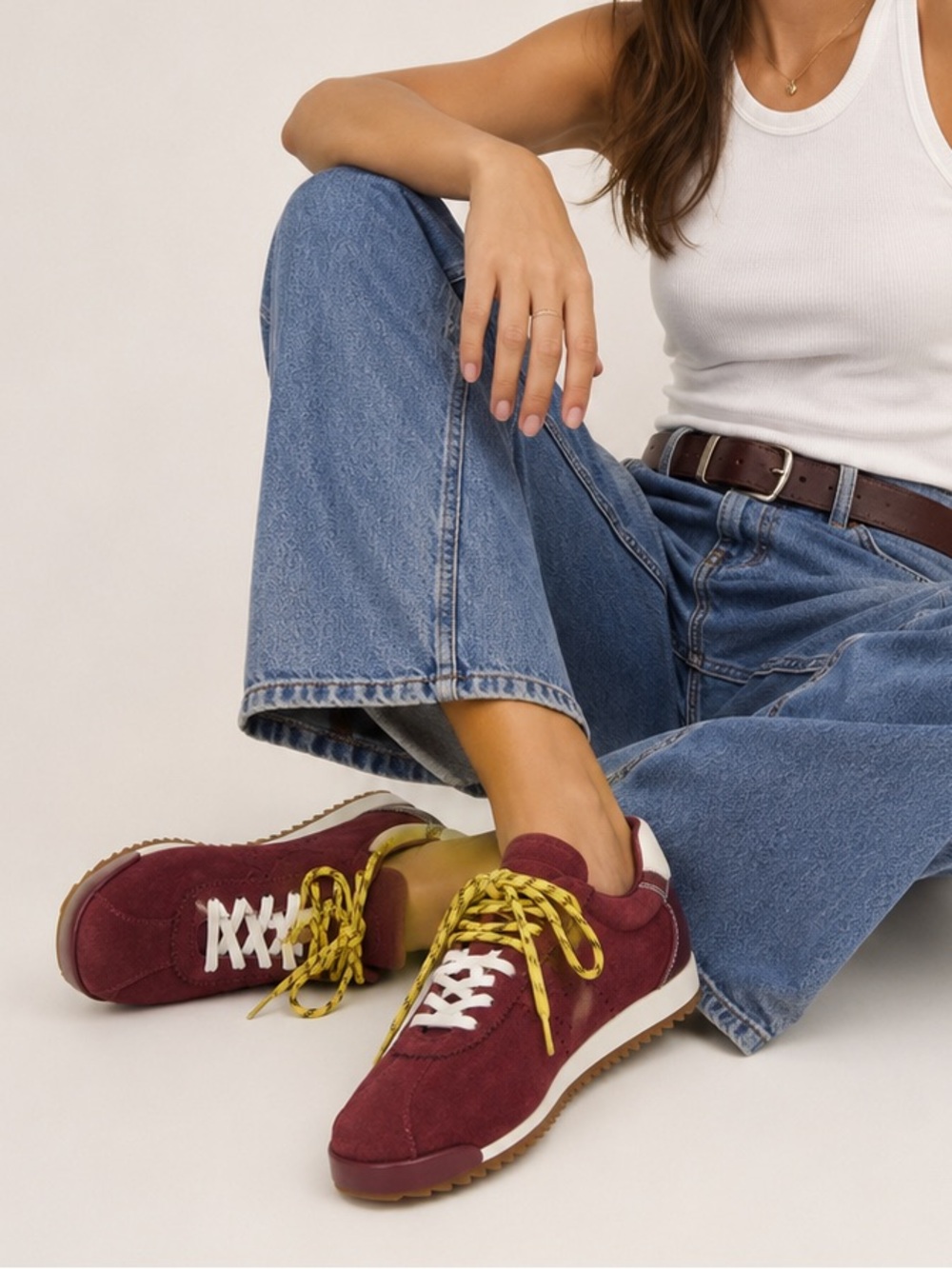 Steve Madden Mirage Mirage suede leather sneakers in burgundy Size 7.5